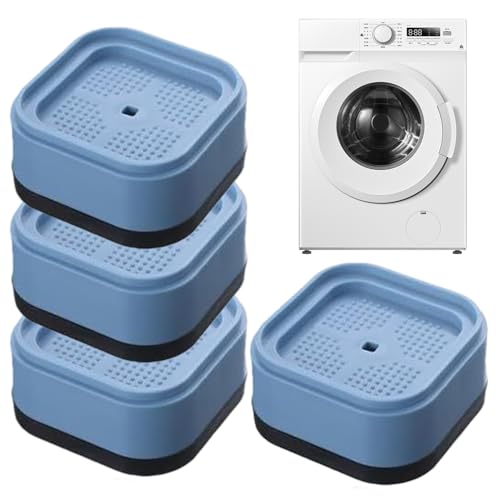 Qkbuza Robuste Stabile Erhöhungsfüße Für Waschmaschine Und Trockner Mit Vibrationsschutz Anti Rutsch - Hochwertige Geräuschreduzierende Antirutsch Fußpolster Stabilisatoren Für Alle Geräte | von Qkbuza