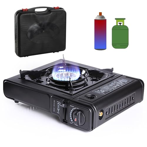 Qkbuza Tragbarer Kocher, Tragbarer Outdoorkocher Für Camping & Grillabenteuer, Kompakter Küchenhelfer Mit Transporttasche Für Grillen Wandern & Indoor Qkbuza Tragbarer Kocher, Tragbarer Outdoorkocher Für Camping & Grillabenteuer, Kompakter Küchenhelfer Mit Transporttasche Für Grillen Wandern & Indoor von Qkbuza