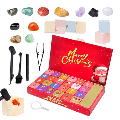 Qkbuza Weihnachts Countdown Kalender - Festliche Weihnachtsdekoration | 24 Tage Set mit Bergkristall Ausgrabungsspaß, kleine Weihnachtsgeschenke für Kinder Qkbuza Weihnachts Countdown Kalender - Festliche Weihnachtsdekoration | 24 Tage Set mit Bergkristall Ausgrabungsspaß, kleine Weihnachtsgeschenke für Kinder von Qkbuza