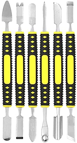 6-Piece Set Metal Crowbar, Mini Multi Home Appliance Disassemble Tool Kits, Electronic Repair Tools Boot Stick, Electronics Repair Tools Opening Pry Tool Kits with Dual Ends Metal Spudgers von Qklovni