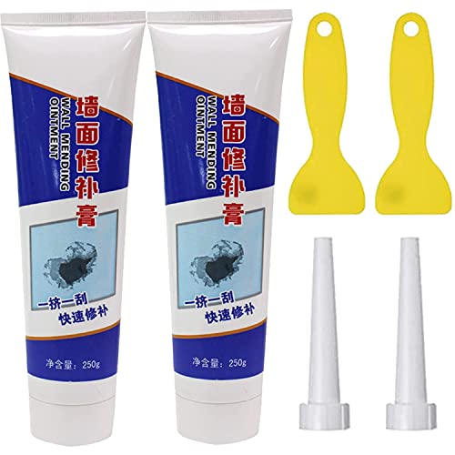 Drywall Repair Kit, Wall Repair Patch Kit with Scraper, Wall Mending Agent, Dry Wall Patch, Easy Solution for Wall Hole Fill and Quick Repair Crack. (2pcs) von Qklovni
