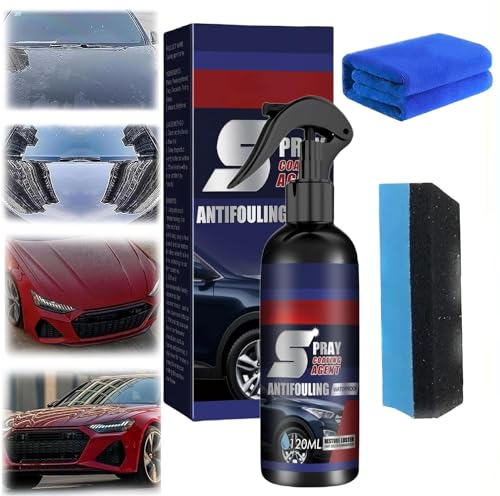 Multifunktionale Beschichtung Erneuerung Agent 2024 Neu, Auto Beschichtung Agent Spray, 3 in 1 Hochschutz Schnelle Auto Beschichtung Spray, Kunststoffteile Refurbish Agent, 120ml (1) von Qklovni