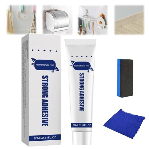 Tertell Strong Adhesive, Nail Free Strong Glue Adhesive Waterproof, Multi-Purpose Strong Adhesive Glue, No-Nail Adhesive Glue, for Plastic Metal Bonding Wall Tile. (1) von Qklovni