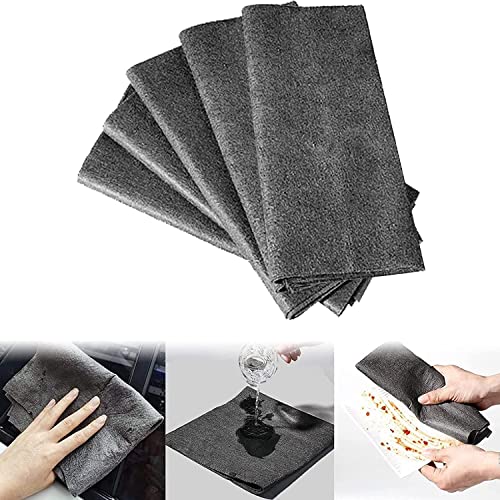 Qklovni Thickened Magic Cleaning Cloth, All-Purpose Microfiber Cleaning Cloth, Reusable House Cleaning Cloth for Glass Windows, Kitchenware, Cars, 11.8 * 11.8in (5pcs) von Qklovni