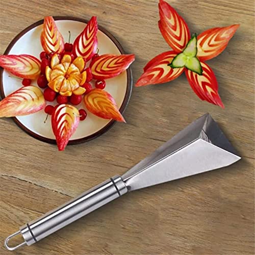 Triangular Shape Vegetable Kitchen Slicer, Triangle Platter Peeling Carving Fruit Platter Artifact, V-Shape Channel Knife Salad Creative Carver Food Craft Sculpture Engraving von Qklovni