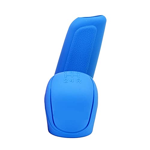 Qklyxr 2Pc Auto Manuelle Silikon Shift Getriebe Kopf Knob Abdeckung Handbremse Hand Brems Abdeckungen Hülse Fall Haut Schutz styling Schaltknauf(Blue) von Qklyxr