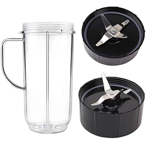 Qklyxr 2X Kreuzklinge mit Ersatzbecher (22 oz), 250 W, for Magic Bullet, MB1001 Mixerklinge von Qklyxr