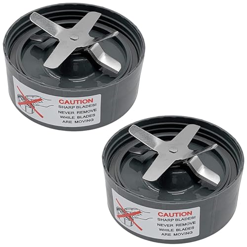 Qklyxr 2er-Pack Ersatz-Entsafterklingen, for NutriBullet, 600 W/Pro 900 W Extraktor, Nährstoff-Extraktor, Smoothie Maker, Ersatzteile Mixerklinge von Qklyxr