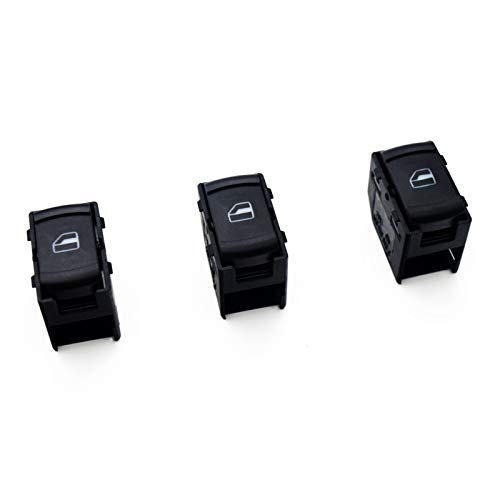 Qklyxr 3 x Einzel Passagier Fensterheber-Schalter Taste Electric Power Auto-Fenster-Lift Control Schalter Fit for VW Jetta Bora Golf MK4 Passat B5 1998 1999 2000-2004 3B0959855B Fensterschalter Qklyxr 3 x Einzel Passagier Fensterheber-Schalter Taste Electric Power Auto-Fenster-Lift Control Schalter Fit for VW Jetta Bora Golf MK4 Passat B5 1998 1999 2000-2004 3B0959855B Fensterschalter von Qklyxr