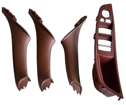 Qklyxr 4 7-teiliges Set Rechtslenker RHD, for, 5er F10 F11 520 525 Rotweingrau Auto-Innentürgriff Innenverkleidung Zugverkleidung 51417225851 Autotür-Zuziehgriff(Wine Red-4Pcs) von Qklyxr