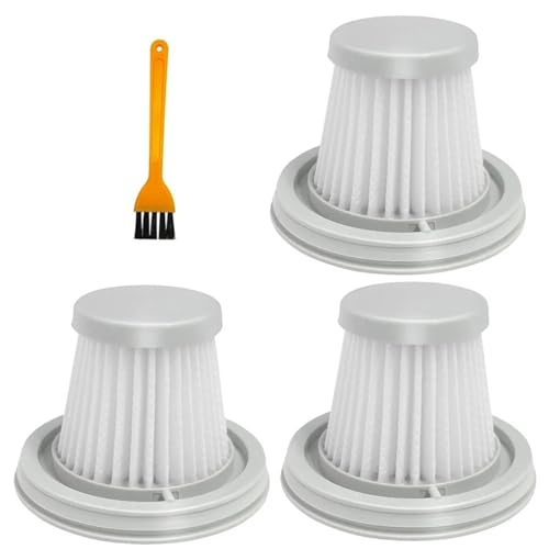 Qklyxr For XIAOMI-MIJIA Staubsauger waschbar, Filter Handy Home Mini Wireless Filtering Staub recycelbare Staubsauger Filterteile Vakuumfilter(3PCS and Brush) von Qklyxr