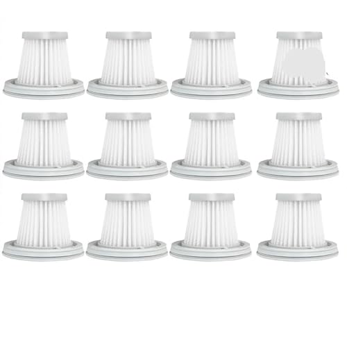 Qklyxr For Xiaomi, for Mijia Handy Staubsauger SSXCQ01XY, Home Car Mini Wireless Hepa Filter Ersatzteile Ersatz Zubehör H13 Vakuumfilter(12 filters) von Qklyxr