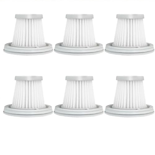Qklyxr For Xiaomi, for Mijia Handy Staubsauger SSXCQ01XY, Home Car Mini Wireless Hepa Filter Ersatzteile Ersatz Zubehör H13 Vakuumfilter(6 filters) von Qklyxr