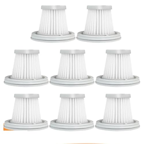 Qklyxr For Xiaomi, for Mijia Handy Staubsauger SSXCQ01XY, Home Car Mini Wireless Hepa Filter Ersatzteile Ersatz Zubehör H13 Vakuumfilter(8 filters) von Qklyxr