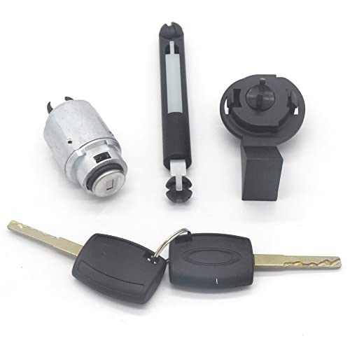 Qklyxr Kompletter Schlosssatz, Zündschloss, Türschloss, for Ford, for Focus, MK2 II 2004–2012 C-MAX KUGA Autotürschloss(3PCS) von Qklyxr