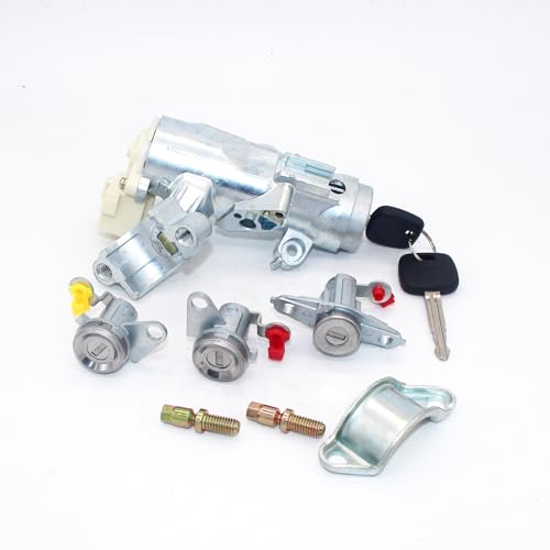 Qklyxr Komplettset Zündschloss Türschloss Zylinder Kofferraum Heckklappenschloss, for Toyota, for Corolla, AE110 1996–2002 Autotürschloss(COMPLETE SET) von Qklyxr