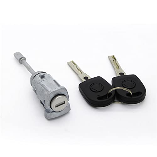 Qklyxr Linker Ringt-Fahrertür-Schließzylinder, for Seat, Cordoba Ibiza III 6L3837167B 6L3837168B mit SCHLÜSSEL 2002-2008 Autotürschloss(LEFT2 x Key) von Qklyxr