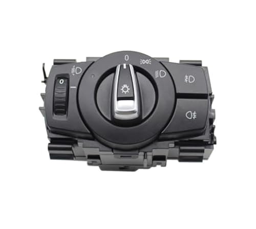 Qklyxr Schalterknopf for vorderen Scheinwerfer des Autos, for, for 1 3 X1 Serie E87 E82 E90 E91 E92 E93 E84 61319169404 Auto-Scheinwerfer-Steuerschalter Scheinwerferschalter(BLACK 17) von Qklyxr