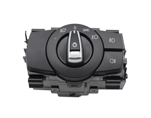 Qklyxr Schalterknopf for vorderen Scheinwerfer des Autos, for, for 1 3 X1 Serie E87 E82 E90 E91 E92 E93 E84 61319169404 Auto-Scheinwerfer-Steuerschalter Scheinwerferschalter(BLACK 7) von Qklyxr