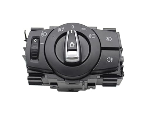 Qklyxr Schalterknopf for vorderen Scheinwerfer des Autos, for, for 1 3 X1 Serie E87 E82 E90 E91 E92 E93 E84 61319169404 Auto-Scheinwerfer-Steuerschalter Scheinwerferschalter(BLACK 8) von Qklyxr