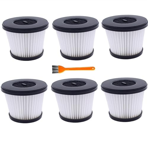 Qklyxr Staubsauger-HEPA-Filter-Ersatz, for LiDl, for Cecotec Conga Thunderbrush 820 850 650, Handstaubsauger-Filterteil-Zubehör Vakuumfilter(6pcs) von Qklyxr