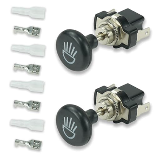 Qklyxr Universal, for Golf, Cart-Lichtschalter, for EZ-GO Club Car Yama-ha Push-Pull-Scheinwerferschalterknopf 12 V 15 A Ein-Aus-Lichtknopf, 2er-Pack Scheinwerferschalter Qklyxr Universal, for Golf, Cart-Lichtschalter, for EZ-GO Club Car Yama-ha Push-Pull-Scheinwerferschalterknopf 12 V 15 A Ein-Aus-Lichtknopf, 2er-Pack Scheinwerferschalter von Qklyxr