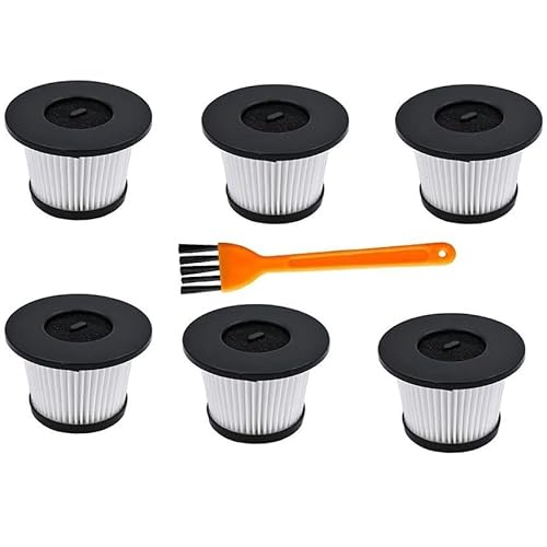 Qklyxr Waschbarer HEPA-Filter for Staubsauger, for MooSoo K24 K27 kabelgebundener Staubsauger, Filterteile-Zubehör Vakuumfilter(6pcs) von Qklyxr
