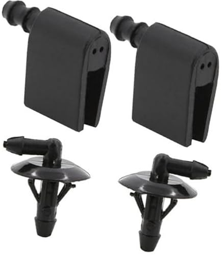 Qklyxr for VW, for Crafter 2006 2007 2008 2009 2010 2011 2012 2013 2014 2015 2016 2017 2018 2 Stück Scheibenwischer-Waschdüse Sprühstrahl 2E1955985 Scheibenwaschdüse(BLACK color1) von Qklyxr