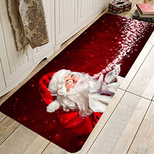 Qlans Soft Area Rug, 3D Weihnachten Esszimmer Gummi Teppich Schlafzimmer Bodenmatte Fußmatte (40 * 120cm, 3#) von Qlans