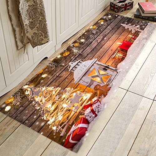 Qlans Soft Area Rug, 3D Weihnachten Esszimmer Gummi Teppich Schlafzimmer Bodenmatte Fußmatte von Qlans