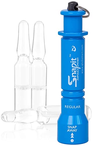 SnapIT Ampullenöffner für Glasampullen 1-15 ml (Kunststoff, Blau) von Qlicksmart