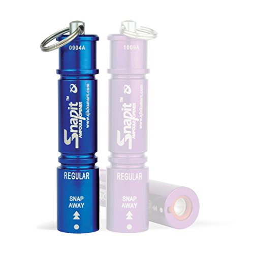 SnapIT Ampullenöffner für Glasampullen 1-15 ml (Aluminium, Blau) von Qlicksmart