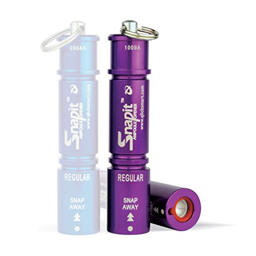 SnapIT Ampullenöffner für Glasampullen 1-15 ml (Aluminium, Lila) von Qlicksmart