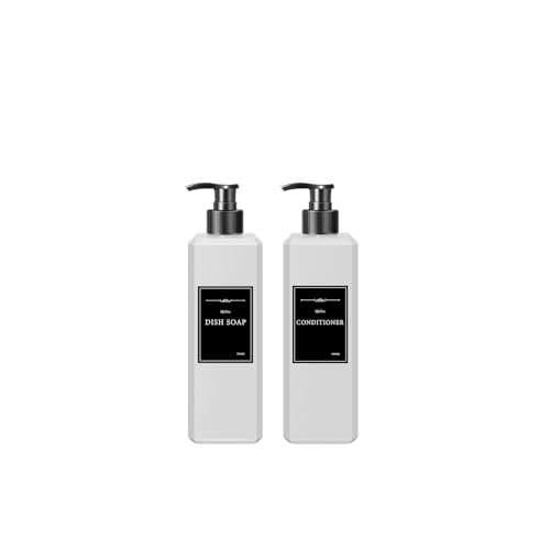 QlyYea Seifenspender Weiß, 2 Stück 500ml Shampoo Spender, Soap Dispenser Kunststoff Mit Aufklebern für Küche und Badezimmer, Weiß Matt QlyYea Seifenspender Weiß, 2 Stück 500ml Shampoo Spender, Soap Dispenser Kunststoff Mit Aufklebern für Küche und Badezimmer, Weiß Matt von QlyYea