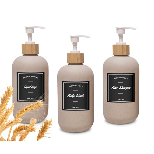 Seifenspender für Bad | Shampoo Flaschen zum Befüllen | Seifenspender Set | Spülmittelspender Küche | Spülmittelspender | Shampoo Flaschen | 3 Stück 500ml Seifenspender Seifenspender für Bad | Shampoo Flaschen zum Befüllen | Seifenspender Set | Spülmittelspender Küche | Spülmittelspender | Shampoo Flaschen | 3 Stück 500ml Seifenspender von QlyYea