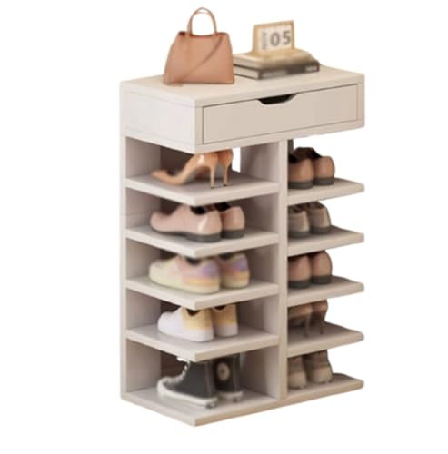 QmEna Schuhregal aus Massivholz, mehrschichtiges Schuhregal für den Hauseingang, Schuhregal für schmale Eingänge, tragbarer Schuhschrank, mehrschichtige Aufbewahrungslösung 6th Floor QmEna Schuhregal aus Massivholz, mehrschichtiges Schuhregal für den Hauseingang, Schuhregal für schmale Eingänge, tragbarer Schuhschrank, mehrschichtige Aufbewahrungslösung 6th Floor von QmEna