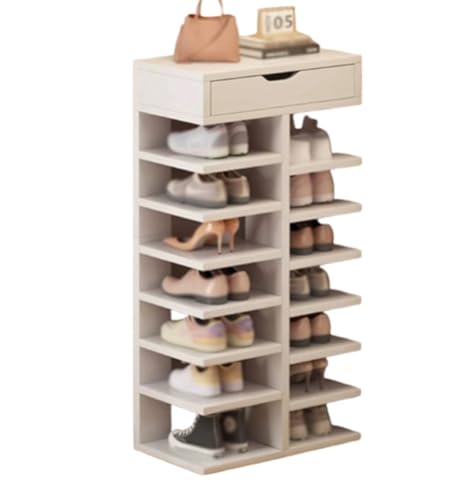 QmEna Schuhregal aus Massivholz, mehrschichtiges Schuhregal für den Hauseingang, Schuhregal für schmale Eingänge, tragbarer Schuhschrank, mehrschichtige Aufbewahrungslösung 8th Floor QmEna Schuhregal aus Massivholz, mehrschichtiges Schuhregal für den Hauseingang, Schuhregal für schmale Eingänge, tragbarer Schuhschrank, mehrschichtige Aufbewahrungslösung 8th Floor von QmEna
