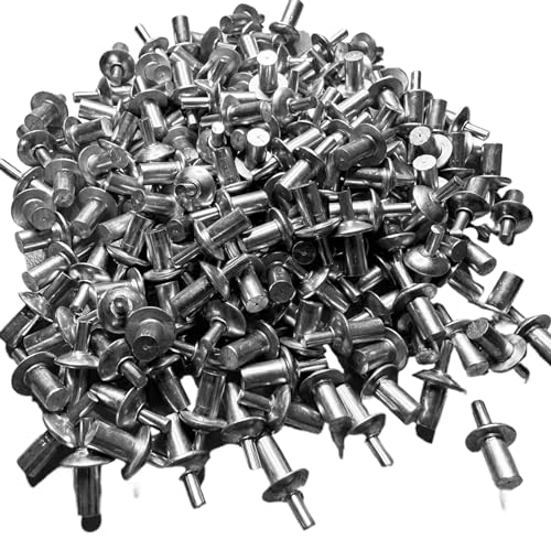 Antriebsnieten, Nietnieten von 200 Stmagen Aluminium Hammerantrieb Nieten mit runden Kopfklopftyp -Expansion kleine Nieten, um Festigkeit und Haltbarkeit feste Nieten zu verbessern von QmjdDymx