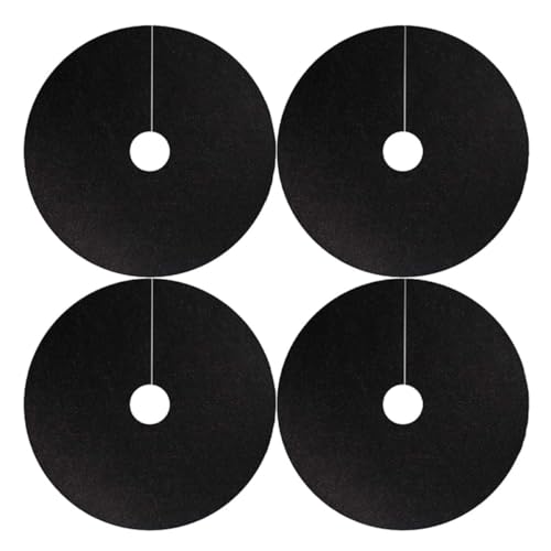 Baumschutzmatte, 52 cm Baummulch Ring wiederverwendbarer nicht gewebter Baumschutzmatte Unkraut Barrie Matte für Unkrautsteuerung Schwarz 4pcs Baumring Matte von QmjdDymx
