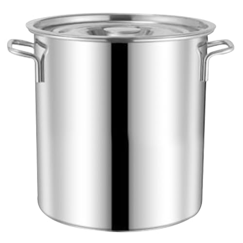 Edelstahl Stock Pot mit Deckel, 10L große Kapazität Stockpots Heavy Duty Antihaft-Topf, Spiegel poliert Instant Stock Pot Induktion Topf für Suppen, Eintöpfe kochen von QmjdDymx