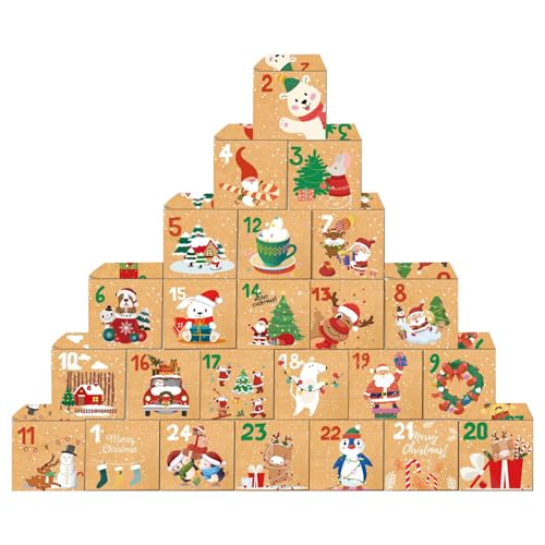 Kids Advent Calendar 2025 24PCS leerer Adventskalender Box 3 Zoll Kraftpapier Countdown, um sich für den Xmas Party Supply Style 3 zu füllen Kids Advent Calendar 2025 24PCS leerer Adventskalender Box 3 Zoll Kraftpapier Countdown, um sich für den Xmas Party Supply Style 3 zu füllen von QmjdDymx