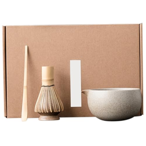 Matcha-Schneebesen-Set, Matcha-Set beinhaltet Matcha-Schneebesen und Schüssel, Löffel, Matcha-Schneebesenhalter, chinesisches japanisches Teeset, Matcha-Starter-Set für Teeliebhaber, Typ 1 von QmjdDymx