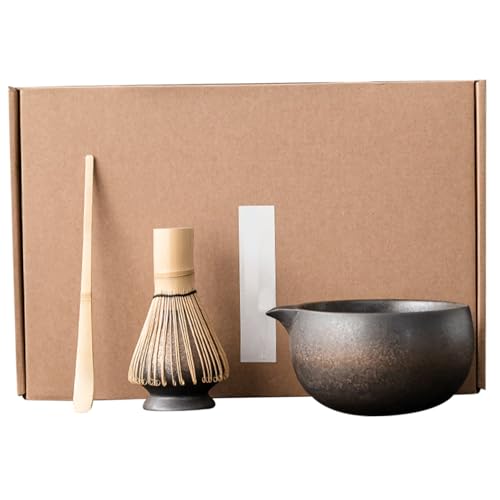 QmjdDymx Matcha -Set mit Whisk Bowl Spoon & Halter Japanischer Tee Kit Manual Style2 für Teeliebhaber, Matcha Sifter von QmjdDymx