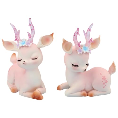 QmjdDymx 2pcs niedliche sitzende Weihnachtsrein -Figuren mit klarem Geweih, Harz -Sika -Hirschstatuen für Auto, Heimtischdekor, Rentier Weihnachtsdekoration QmjdDymx 2pcs niedliche sitzende Weihnachtsrein -Figuren mit klarem Geweih, Harz -Sika -Hirschstatuen für Auto, Heimtischdekor, Rentier Weihnachtsdekoration von QmjdDymx