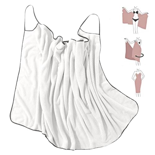 QmjdDymx Badewackelhandtücher für Frauen, Frauenbadetuch -Wickel 59x31 Zoll, weiches saugfähiges Wellbeinkleid, schnell trockenes tragbares Handtuch für Dusche, Pool, Spa, Weiß QmjdDymx Badewackelhandtücher für Frauen, Frauenbadetuch -Wickel 59x31 Zoll, weiches saugfähiges Wellbeinkleid, schnell trockenes tragbares Handtuch für Dusche, Pool, Spa, Weiß von QmjdDymx