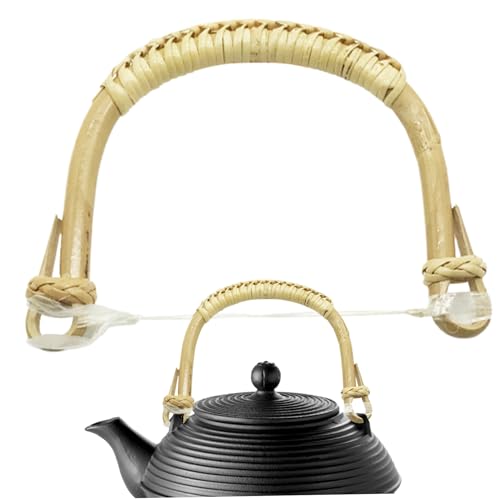 QmjdDymx Bambus-Teekanne Griff, Rattan-Teekopfgriff für Keramik-Teekannen U-förmige Anti-Scald Decorative Ersatztee Teekesselgriff Teekannenzubehör, Typ 2 von QmjdDymx