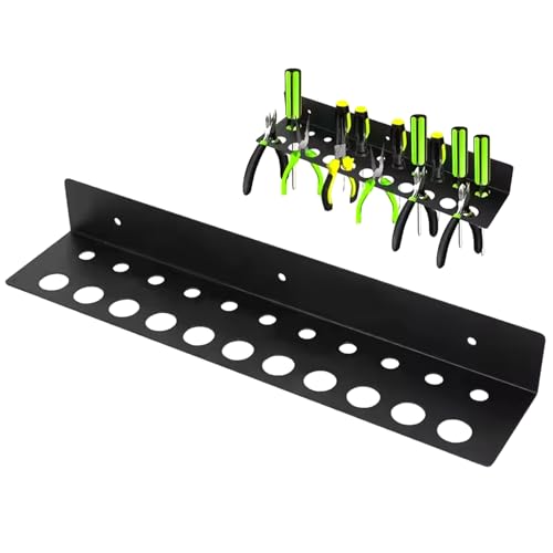QmjdDymx Bohrhalter -Wandhalterung, Wandmontageschraubendreher -Organizer, Zierhalter und Hammerregal, Speicherspeicher für Platzsparwerkzeug für Workshop, Workbench, Garage von QmjdDymx