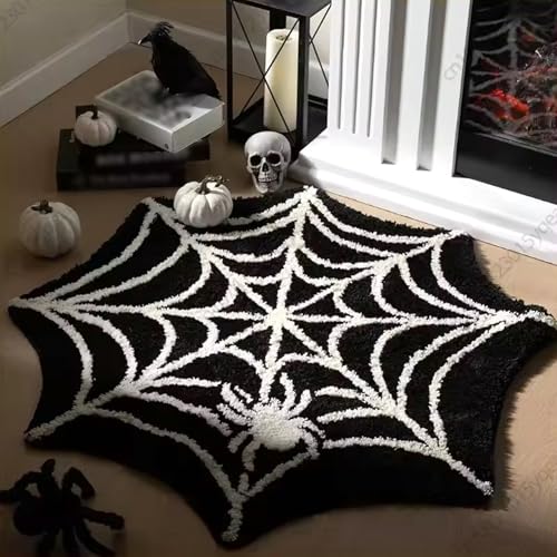 QmjdDymx Halloween Bath Matte 23.6x23.6in gruseliger Spinnennetz QmjdDymx Halloween Bath Matte 23.6x23.6in gruseliger Spinnennetz von QmjdDymx