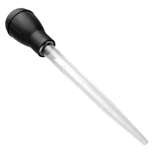 QmjdDymx Truthahn Baster für Kochen, Fleisch Baster, Lebensmittelqualität Backen Baster Spritze Rohr Pumpe mit Skala für BBQ Grill Haus & Küche (Schwarz, 30Ml) von QmjdDymx