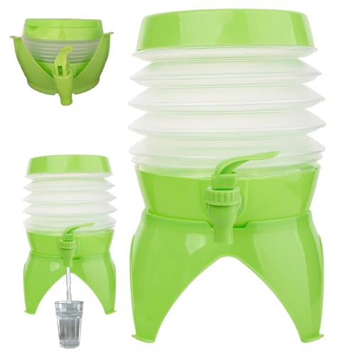Wasserbehälter mit Zapfen, 3, 5 -l -Collabsible -Wasserbehälter mit Zapfen, tragbarem Getränkspender Krug mit stabiler Basis für Camping, Außenhause, Zuhause von QmjdDymx
